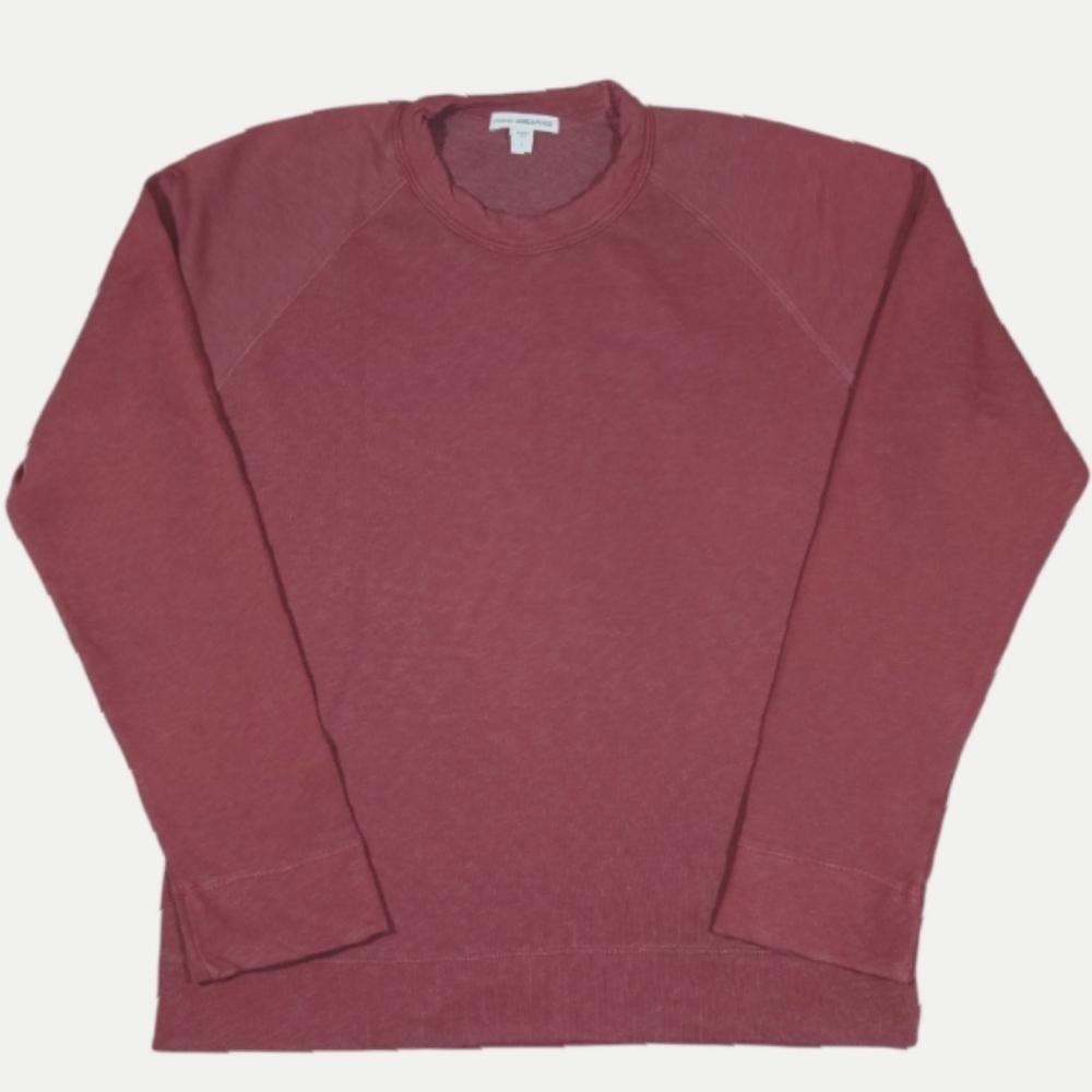 JAMES PERSE Vintage French Terry Sweatshirt Heather Wine Size 1
